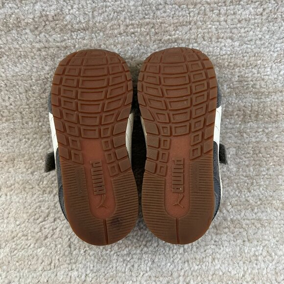 Puma Toddler Boys Girls Gray Suede Runners Sneakers Shoes 8C - Picture 7 of 10